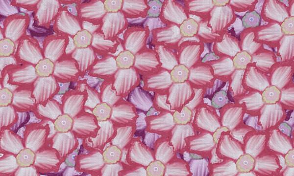 pink tropical flower watercolor paint