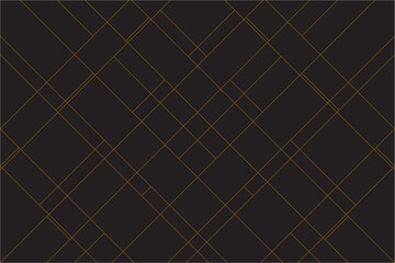 Mondrian style of diagonal square pattern vector. Design geometric tile gold on black background. Modern style of hipster isolated. Monochrome concept. Design print for illustration. Set 6