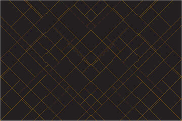Fototapeta na wymiar Mondrian style of diagonal square pattern vector. Design geometric tile gold on black background. Modern style of hipster isolated. Monochrome concept. Design print for illustration. Set 7