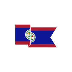 Belize flags icon set, Belize independence day icon set vector sign symbol