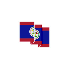 Obraz premium Belize flags icon set, Belize independence day icon set vector sign symbol