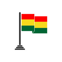 Bolivia flags icon set, Bolivia independence day icon set vector sign symbol