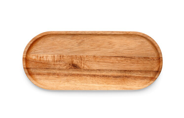 Wooden kitchen board isolated on white background