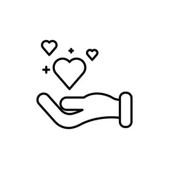 kindness icon. outline icon