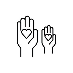 Fototapeta premium giver and give icon. outline icon