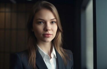 Portrait of a businesswoman, little blur. Created with Generative AI