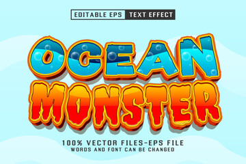 Ocean Monster Editable Text Effect