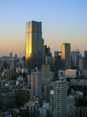 Fototapeta na wymiar Tokyo city view at sunset time.