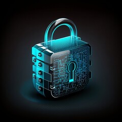 Cyber Sicherheitsschloss / Datenschutz Grafik 
