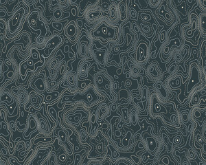 Topographic contour map background patterns, vector illustration