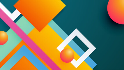 vector abstract background with colorful different shapes