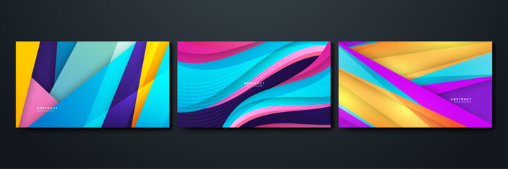 vector gradient geometric shapes background