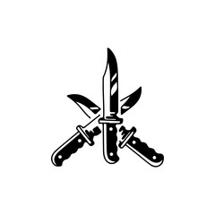 small knife concept vector illustration