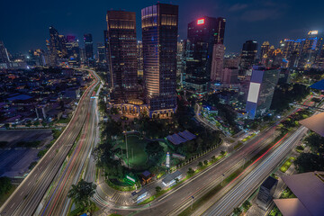Fototapeta na wymiar Jakarta At Night