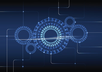 Abstract futuristic digital technology background. Illustration Vector