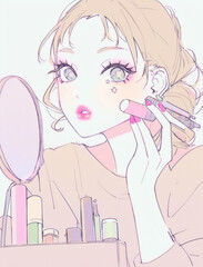 メイクアップイラスト