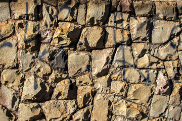 texture pattern of stone wall in Brazil