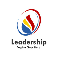 Fototapeta premium Leadership design logo template illustration