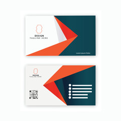 Creative and Clean Business Card Template. Flat Design Vector Illustration. Stationery Design