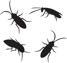  silhouette of cockroach