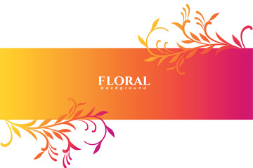 traditional indian floral art banner for classical decoration
