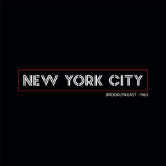 New York City Typography and Minimal T shirt design