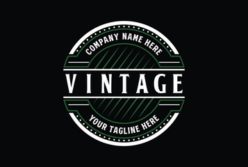 Fototapeta na wymiar Circular Vintage Retro Steampunk Badge Emblem Label Stamp Logo Design Vector