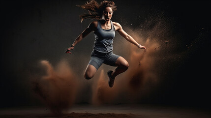 Obraz na płótnie Canvas athlete jumping