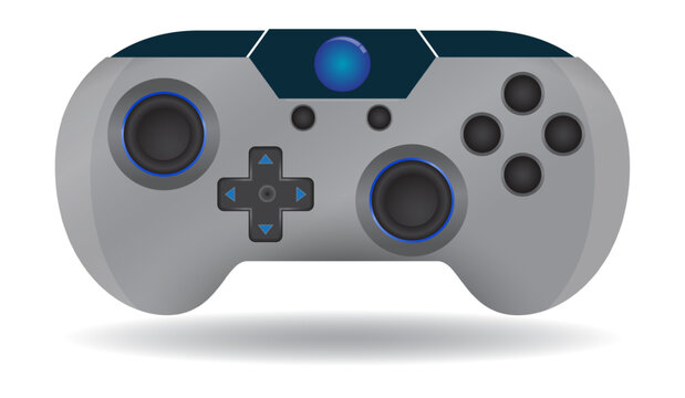 set of gamepads console retro for pc games isolated. 