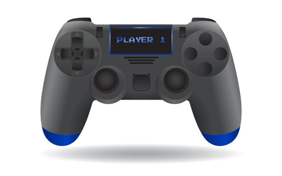 set of gamepads console retro for pc games isolated. 
