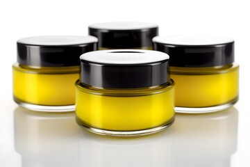 Blue cosmetic cream bottle packaging luxury on black isolated background