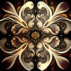 Elegant abstract art background pattern on dark background