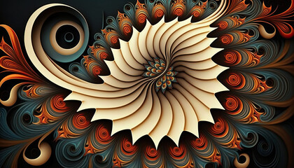 Elegant abstract art background pattern on dark background