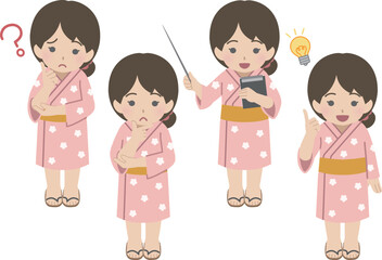 少女の疑問と解決セット　浴衣