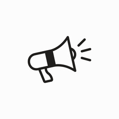 Megaphone Icon Vector Logo Template