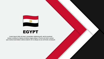 Egypt Flag Abstract Background Design Template. Egypt Independence Day Banner Cartoon Vector Illustration. Egypt Cartoon