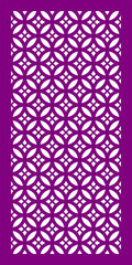 Simple Vector Pattern for Laser Cutting, Decoration, and Ornament. Metal design, wood carving, vector.