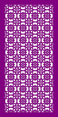 Simple Vector Pattern for Laser Cutting, Decoration, and Ornament. Metal design, wood carving, vector.