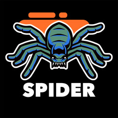 Spider mascot cartoon