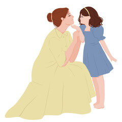 Mom and Daughter with dress