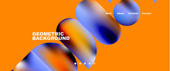 Minimal geometric abstract background, vector illustration for wallpaper banner background or landing page