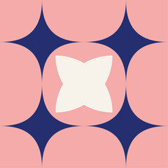 Abstract minimal blue geometric star vector illustration