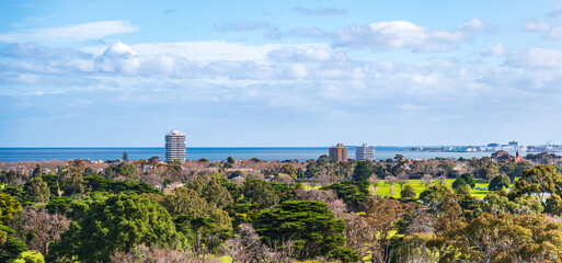 Fototapeta na wymiar Melbourne Southbank coast View