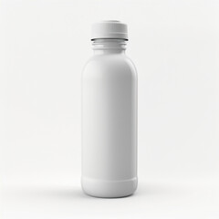 white plastic bottle mockup