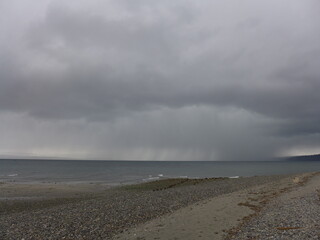 Rain clouds over Puget Sound