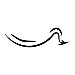 Obraz premium Black arrow on white background