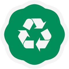Obraz premium Sticker Recycle Material Recycling Life Zero Waste Lifestyle 