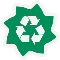 Obraz premium Sticker Recycle Material Recycling Life Zero Waste Lifestyle 