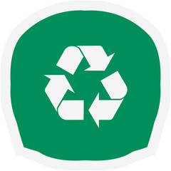 Obraz premium Sticker Recycle Material Recycling Life Zero Waste Lifestyle 