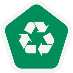 Obraz premium Sticker Recycle Material Recycling Life Zero Waste Lifestyle 